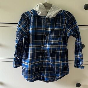 Carters toddler boy hooded button down 3T